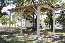 Carport bois spécial camping-car