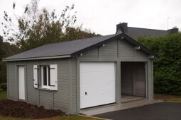 Garage en Béton aspect bois