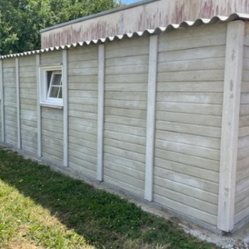 Abri de jardin en béton aspect bois 1 pente